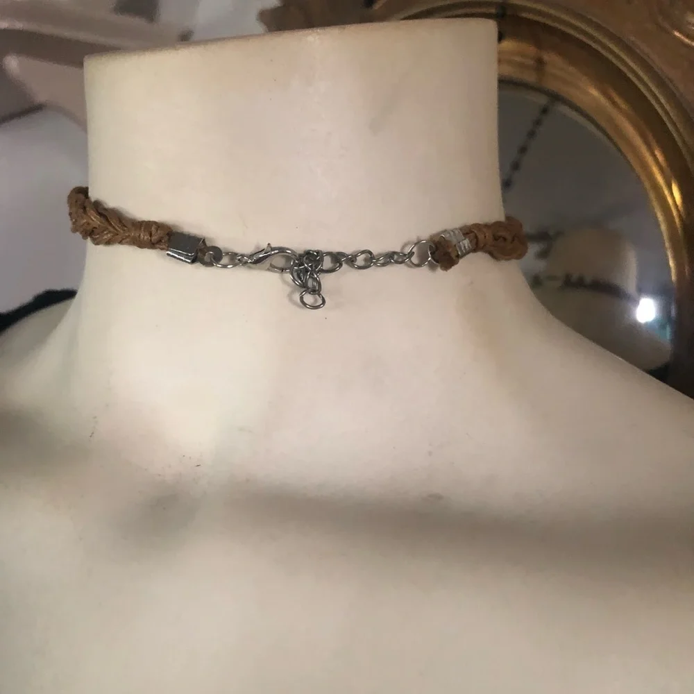 Cowrie Shell & Faux Pearl Choker Necklace